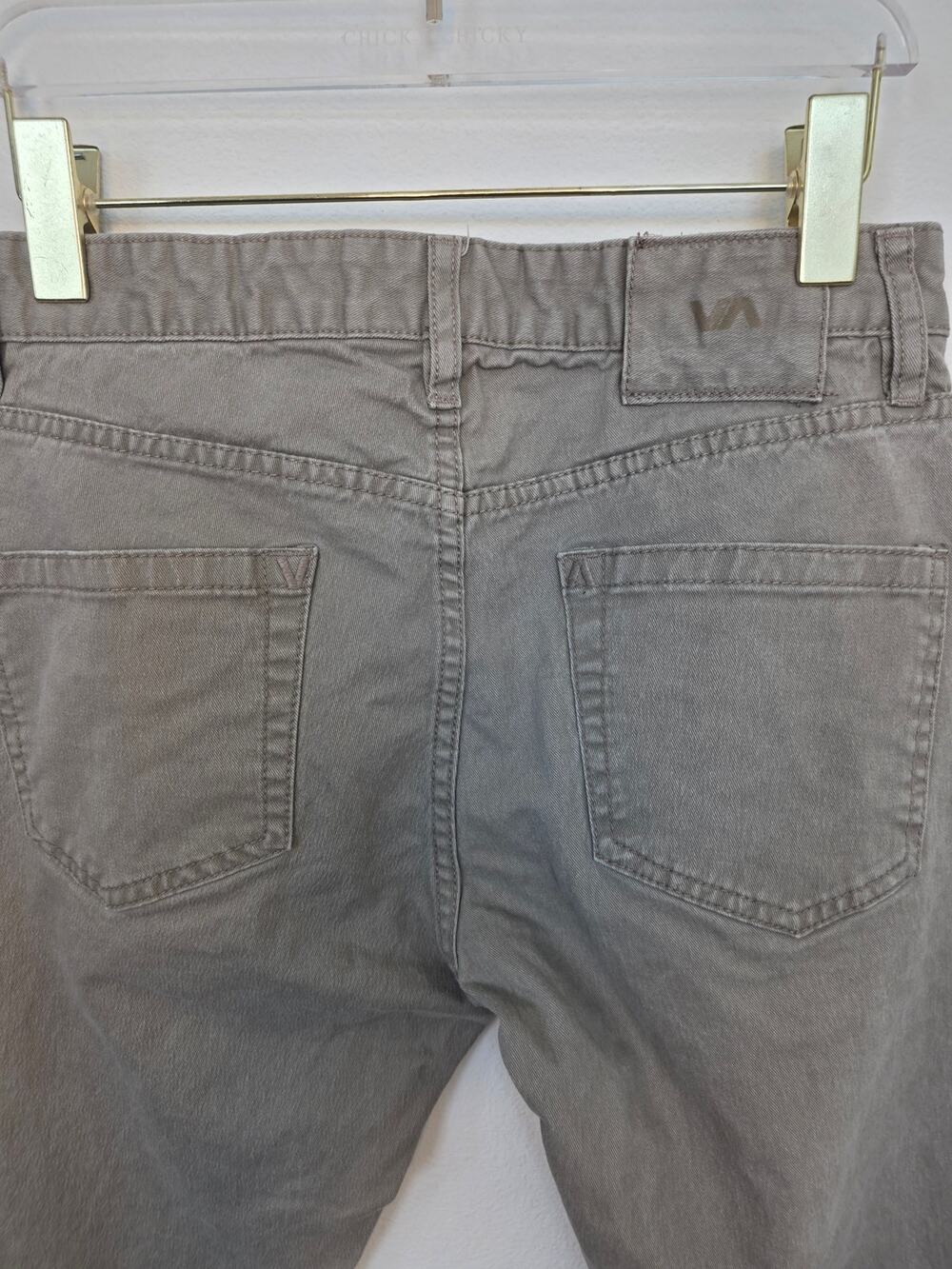RVCA Stay RVCA Pant Slim Straight Leg Taupe Grey Khaki Pants Men's Size 28